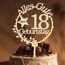 Giftota Cake Topper 18. Geburtstag Holz mit LED Lichterkette - 18. Geburtstag Deko Jungen Mädchen - Tortendeko 18. Geburtstagsdeko - Kuchen Deko für 18. Geburtstagsdeko