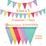 Alintor Wimpelkette Outdoor, 5 Pack Girlande Geburtstag, Einschulung Deko, Wimpelkette Outdoor Wetterfest, für Deko Gartenparty, Regenbogen Deko, Luftschlangen (Kein Stoffbeutel enthalten)