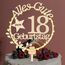 Giftota Cake Topper 18. Geburtstag Holz mit LED Lichterkette - 18. Geburtstag Deko Jungen Mädchen - Tortendeko 18. Geburtstagsdeko - Kuchen Deko für 18. Geburtstagsdeko