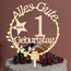 Cake Topper 1. Geburtstag Holz mit LED Lichterkette - Tortendeko 1. Geburtstag Deko - Kuchen Deko für Jungen Mädchen