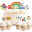 20 Stück Schulanfang Tortendeko, Tortendeko Einschulung Deko, Schultüte Schuleinführung Deko Cupcake Topper für Schulkind, Junge und Mädchen Einschulung Deko