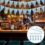 30M Bayrische Deko Oktoberfest Party Girlande Oktoberfest Wimpel Bayern Deko Wimpelkette Blau und Weiß Wetterfest Banner Schulanfang Einschulung Deko