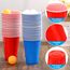 Zeawavsl Bierpong Becher Set, Beer Pong Becher Enthält 50 Becher und 12 Tischtennisbälle, 500ML Beerpongbecher Wiederverwendbare Beerpong Partybecher für Party Trinkspiele Camping Geburtstag Hochzeit