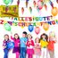 Einschulung Schuleinführung Schulanfang Deko Set, Girlande Alles Gute Zum Schulanfang + Zuckertüten Banner + 18 Luftballon mit ABC 123 Schultüte Motiv + Konfetti + Folienballon für Jungen Mädchen