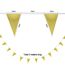 Girlande Wimpelkette Gold 4 Stück - 12M Klein Geburtstag Wimpel Outdoor Kunststoffe Wetterfest Party Deko für Abschluss Abi Geburtstag Rente Hollywood Gatsby BVB Einschulung Abi Silvester Party