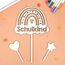 Tortendeko Einschulung, Holz Schulkind Tortendeko, Kuchen Deko Einschulung, Cake Topper Schulkind Kuchen Deko, Schulanfang Torten Topper, Kuchendeko Schulanfang für Mädchen Junge Schuleinführung Party