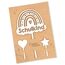 Tortendeko Einschulung, Holz Schulkind Tortendeko, Kuchen Deko Einschulung, Cake Topper Schulkind Kuchen Deko, Schulanfang Torten Topper, Kuchendeko Schulanfang für Mädchen Junge Schuleinführung Party