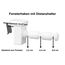 dekohaken24.de 4x Fensterhaken/Dekohaken mit Distanzhalter - ideal für Fenster- oder Weihnachstdekoration, Klemmbereich 10-27 mm (weiß, M)