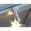 dekohaken24.de 4x Fensterhaken/Dekohaken mit Distanzhalter - ideal für Fenster- oder Weihnachstdekoration, Klemmbereich 10-27 mm (weiß, M)