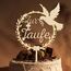 Giftota Cake Topper zur Taufe aus Holz mit LED Lichterkette, Zur Taufe Tortendeko für Mädchen, Junge