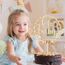 Giftota Oh Baby Cake Topper Holz mit LED Lichterkette - Oh Baby Tortendeko - Kuchenstecker für Babyparty Baby Shower Deko, Gender Reveal Partydeko