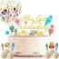 24 Stück Schulanfang Tortendeko, Tortendeko Einschulung, Einschulung Deko Kuchen Papierfächer für Junge und Mädchen Schulanfang Party Dekoration (Bunt)