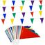 Wimpelkette Outdoor Bunt 4 Stück - 40M Große Wimpel Geburtstag Girlande Kunststoffe Wetterfest Party Deko für Garten Schulanfang Schulkind Kinder Kinderzimmer Fasching Karneval Party