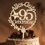 Giftota Cake Topper 95. Geburtstag Holz Mit LED Lichterkette - Deko Und Tortendeko - Kuchen Deko für Frauen Und Männer