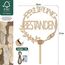 Giftota 2026 Abschluss Deko Cake Topper Prüfung Bestanden Holz mit LED Lichterkette - Tortendeko Graduation Deko - Abitur 2026, Matura, Bachelor