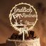 Giftota Cake Topper Endlich Rentner aus Holz mit LED Lichterkette - Tortendeko für Rentner - Rente, Ruhestand Deko