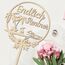 Giftota Cake Topper Endlich Rentner aus Holz mit LED Lichterkette - Tortendeko für Rentner - Rente, Ruhestand Deko