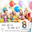 Vielucks 15 x Bausteine Einladungskarten - DIN A6 - Original - mit Aufkleber,Blocks Einladungskarten Kindergeburtstag Mädchen Junge,Geburtstagseinladungen,Party deko,Einladung Einschulung (8 Jahre)