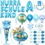 iZoeL Einschulung Deko Junge HURRA SCHULKIND Girlande + 2026 Folienballondeko + Zuckertüte Folienballon+ SCHULKIND Folienballon + 15 Luftballon + 14 Konfetti Schulanfang Deko Einschulungsdeko
