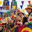 Wimpelkette Outdoor Bunt 4 Stück - 40M Große Wimpel Geburtstag Girlande Kunststoffe Wetterfest Party Deko für Garten Schulanfang Schulkind Kinder Kinderzimmer Fasching Karneval Party
