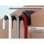 dekohaken24.de 4x Fensterhaken/Dekohaken mit Distanzhalter - ideal für Fenster- oder Weihnachstdekoration, Klemmbereich 10-27 mm (anthrazit, M)