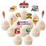 24 Stück Schulanfang Tortendeko, Schuleinführung deko Cupcake Topper, Endlich Schulkind Tortendeko Einschulung, Einschulung deko mädchen für Schulkind 2023 deko Schulanfang Party Dekoration (Schule)