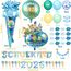 iZoeL SCHULKIND 2026 Deko Einschulung Junge, SCHULKIND Girlande + 2026 Zuckertüten Girlande + Zuckertüte SCHULKIND Folienballon + 15 Luftballon + 16 Konfetti Schulanfang Schuleinführung Deko