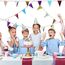 Wimpelkette Outdoor Pastell 4 Stück– GREATRIL 16M Metallic Girlande Kinderzimmer Kunststoffe Wetterfest Wimpel für Garten Klassentreffen Abschluss Garten Geburtstag Ostern Schulkind Party Deko