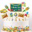 12pcs Einschulung Cupcake Topper Dekorationen für Schulanfang Tortendeko Schuleinführung Kuchen Dekorationen Fondant Muffins Zucker, für Junge Mädchen 1. Schultag Schulanfang Party Deko (Bunt)