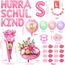 iZoeL SCHULKIND Deko Einschulung Deko Mädchen, HURRA SCHULKIND Girlande 2026 Folienballon Zuckertüte Folienballon 15 Luftballon 16 Konfetti Schulanfang Schuleinführung Deko