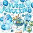 iZoeL Einschulung Deko Junge HURRA SCHULKIND Girlande + 2026 Folienballondeko + Zuckertüte Folienballon+ SCHULKIND Folienballon + 15 Luftballon + 14 Konfetti Schulanfang Deko Einschulungsdeko