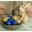 Werner Voss Osterhase mit Schale Hasenfigur Ostern Kartenhalter Hase Osterfigure Barrock Shabby Landhaus