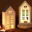 3D Silikonformen Gießformen Häuser, DIY Gießform für kleine Häuser, LeuchterSilikonformen, Silikon Gießform Weihnachten für Weihnachtsdekoration, Geeignet für die DIY-Heimdekoration Kunsthandwerk