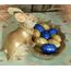 Werner Voss Osterhase mit Schale Hasenfigur Ostern Kartenhalter Hase Osterfigure Barrock Shabby Landhaus