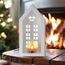 3D Silikonformen Gießformen Häuser, DIY Gießform für kleine Häuser, LeuchterSilikonformen, Silikon Gießform Weihnachten für Weihnachtsdekoration, Geeignet für die DIY-Heimdekoration Kunsthandwerk