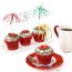 OMIGA 100 Stücke Cocktail Feuerwerk Dekoration Drink Dekoration Glitzerpalmen Cocktailspieße für Geburtstagsbars Obst Snacks Party Weihnachtsdekoration Deko Usw (Mehrfarbig)