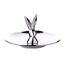 EDZARD Keksschale Hase Louis (Duchmesser 15 cm, Höhe 9 cm), Aluminium vernickelt, Osterdeko, Ostern