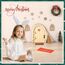 Fulasofia Wichteltür Set 64 PCS, Wichtel Zubehör Weihnachten, Wichtel Baustelle Set, Weihnachtswichtel Set, Miniatur Wichtel Zubehör, Weihnachtsdekoration mit Miniatur Briefkästen, Zäun, Kranz