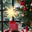 SALCAR 60cm Weihnachtsstern Beleuchtet Außen, 3D XXL Leuchtstern Fenster Innen zum Aufhängen, Adventsstern Fenster Weihnachtsdekoration Outdoor, Warmweiß