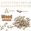 208 Stück Holzbuchstaben, 15mm Buchstaben Holz, Holzbuchstaben zum Basteln, Unbearbeitete Holz Buchstaben Deko, Holzbuchstaben Klein (A-Z), Scrabble Deko für Basteln, Hochzeit, Weihnachtsdekoration