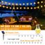 Lichterkette Außen Solar Wetterfest, 60 LED Warmweiß 3M + 10,2M 8 Modi IP65 Outdoor Solarlichterkette aussen Wetterfeste Lampions für Balkon Terrassen Garten Bäume Weihnachtsdekoration Festival Deko