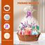 2 Stück Boensi Geschenkkorb, 38x28x12 cm Geschenkkorb-Set mit 1x Korb, 2 x Schleifen,2 x Cellophan-Beutel,1 x Grußkarte für Weihnachten, Geburtstage, Hochzeiten, Ostern
