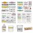 FloraVigo Rub On Sticker ca.A5 19x14cm-Sprüche für Raysin, Keraflott, Hochzeit, Zuhause, Wischfolie für Möbel, Glas, Holz, Fotoalbum, DIY Deko, Aufkleberästhetik(4PCS) (PUSTEKUCHEN)