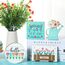 4 Stück Hello Spring Happy Easter gestuftes Tablett Dekorationen Bauernhaus Mini Holz Dekor Küche Dekor Etagere Tablett Dekor Frische Blume Zuhause 3DSchilder für Ostern Frühling Party Ebene Tablett
