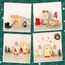Fulasofia Wichteltür Set 64 PCS, Wichtel Zubehör Weihnachten, Wichtel Baustelle Set, Weihnachtswichtel Set, Miniatur Wichtel Zubehör, Weihnachtsdekoration mit Miniatur Briefkästen, Zäun, Kranz