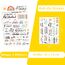 FloraVigo Rub On Sticker ca.A5 19x14cm-Spruch Deko zum Geburtstag, Keraflott, Hochzeit, Zuhause, Wischfolie für Möbel, Glas, Holz, Fotoalbum, DIY Deko, Aufkleberästhetik-(4PCS) (Schulkind)