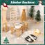 Fulasofia Wichteltür Set 64 PCS, Wichtel Zubehör Weihnachten, Wichtel Baustelle Set, Weihnachtswichtel Set, Miniatur Wichtel Zubehör, Weihnachtsdekoration mit Miniatur Briefkästen, Zäun, Kranz