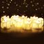 Homemory 24 Stück Flammenlose LED-Teelicht kerzen mit Timer, Set von batteriebetriebenen flackernden Teelichtern, Weihnachtsdekoration, （Warmweiß）