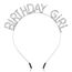 Jeffdad Geburtstag Kronen Mädchen Stirnband, Geburtstag Kopfschmuck Bling Strass Haarband Prinzessin Tiara Happy Birthday Zubehör für Frauen Mädchen Party Weihnachtsdekoration (Silber)