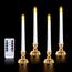 cimetech Flammenlose Kegelkerzen, batteriebetriebenes LED-Kerzenlicht mit ferngesteuerter Zeitschaltuhr und realistische 3D Wick für Abendessen, Kirchen, Tische, Hochzeiten Geburtstagsfeier(4er-Pack)